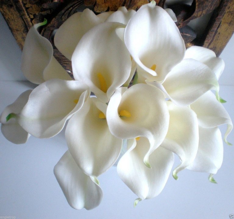 Calla Lily Wedding Bouquet Posy Realtouch Latex Artificial Flowers